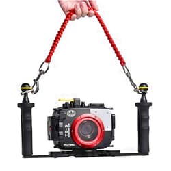Sea frogs Underwater Camera housing Carry Lanyard Military Grade Parachute Rope Waterproof Case Soft Handle with 2pcs 316 Stainless Steel Swivel Eye Bolt Snap Hooks(The Inventory only Green and Blue