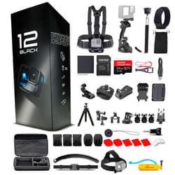 GoPro HERO12 (HERO 12) Black - Waterproof Action Camera with 5.3K HDR Video, 27MP Photos, 1/1.9