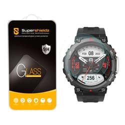 Supershieldz (2 Pack) Designed for Amazfit (T-Rex 2) Tempered Glass Screen Protector, Anti Scratch, Bubble Free