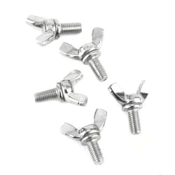 Marhynchus Wing Screw, 5PCS 8 Types M5 Butterfly Wing Nuts Assortment Kit, 304 Stainless Steel Wing Butterfly Screws Bolts Wingbolt Machine, Wing Nuts (M5*12mm)