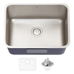 KRAUS Dex 25-inch Undermount 16 Gauge Stainless Steel Single Bowl Kitchen Sink, KA1US25B