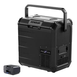 EENOUR D18 12 Volt Car Refrigerator, Portable Freezer 19Qt/18L, Compressor Electric Cooler, -4~50℉, 12/24V DC, 110~240V AC, 12V Fridge for Camping, Road Trips, RV, Truck - Blac