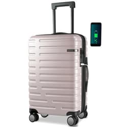 EMPSIGN Carry On Luggage with Spinner Wheels, Hard Shell Carry-On Suitcase 21x14x9 Airline Approved & Built-in TSA Lock, Durable Travel Rolling Suitcase, Carry-On 20-Inch, Light Purple