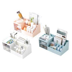 Vôsaidi Makeup Organizer,Jewelry and Cosmetic Storage Boxes,Cosmetic Palette Storage Box Makeup Display Holder for Makeup Brushes,Lipsticks,Jewelry,Lotion pump,Compact (White)