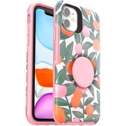 OtterBox + Pop Symmetry Series Slim Case for iPhone 11, iPhone XR (ONLY) Retail Packaging - Stay Peachy