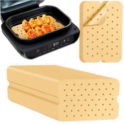DNSSY Air Fryer Liners Disposable for Ninja: 150pcs Air Fryer Parchment Paper Liners for Ninja Foodi Smart XL FG551 6-in-1 Indoor Grill Accessories Perforated Rectangle Airfryer Liner Sheets