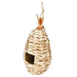 BaronHong Grass Finch Nest,Canary,Chickadee Houses for Outdoor Hanging,Handwoven Wren Hut for Window,Tree Decor(yellow,M)