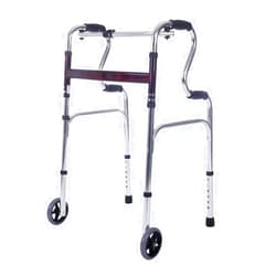 SUKONG Compact Folding Walker, Rising Aid 3 in 1 with Trigger Release and 5 inches Wheels Portable Lightweight Supports up to 255 lbs…