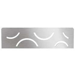 Schluter Rectangular Shelf for Prefabricated Kerdi Board SN/-SNLT Niches - 4mm Thick, Curve Design, Stainless Steel Material, Brushed Stainless Steel Finish - SNS1D6EB