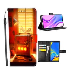 SHENCANG BLUE Wallet Case for Samsung Galaxy A6 A60 A7 A70S A71 A72 A73 A8 A8+ A8s A9 A90 A91 4G/5G Radio-BJ80 with Flip Folio Holder Multicolor