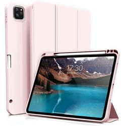 Kenke iPad Pro 11 Inch Case 4th/3rd/2nd Generation 2022/2021/2020 Magnetic Attachment 2nd Pencil with Right Side Pencil Holder Soft Slim PU Cover Auto Wake/Sleep (Pink)