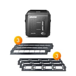 PlustekOpticFilm 8200i SE Film & Slide Scanner Converter + 35mm Mounted Slide Holders kit + 35mm Negative Film Stripe kit