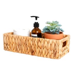 StorageWorks Water Hyacinth Basket for Toilet Paper, Wicker Baskets for Storage with Built-in Handles, 14 ¼