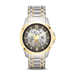 Relic by Fossil Men's Damon Silver and Gold Two-Tone Stainless Steel Bracelet Automatic Watch (Model: ZR12109)