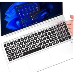 CaseBuy Large Print Keyboard Cover for 2024 2023 2022 HP 17.3 Laptop 17z 17t 17-cn 17-cp 17-cp2099nr 17-cn0001tg 17-cn0020nr 17-cn0025nr 17-cn2099nr cn3097nr 17-cp3005dx 17-cp0013dx cp0076nr -Black