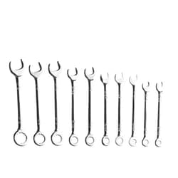 Larcele 10 Pcs Midget Wrench Set SAE Combination Open and Box End Mini Spanner MNBS-05