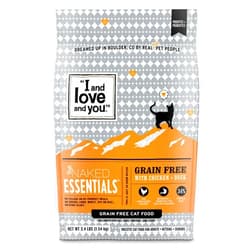 I and love and you Naked Essentials Dry Cat Food - Chicken + Duck - Grain Free, Real Meat, No Fillers, Prebiotics + Probiotics, 3.4lb Bag