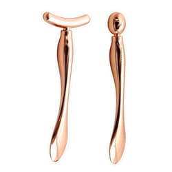 RALIS 2PCS Metal Eye Cream Applicator Wand Stick, Massager Skin Care Tools, Face Roller Massager Tool,Eye Massage Wand Stick Girls Women Facial Massager for Reducing Puffiness Wrinkle