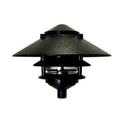 Greenfield PL3TLBL Made in USA w/Large Top-Black Weatherproof 3-Tier Pathlight