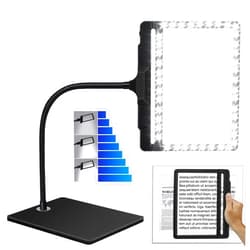NZQXJXZ 5X Large Magnifying Glass with Light and Stand, 42 LED Flexible Gooseneck Magnifying Desk Lamp,2 in 1 Adjustable Brightness Detachable Page Magnifier for Reading,DIY,Sewing,Crafts,Painting
