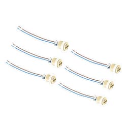 PATIKIL G9 Light Base Socket, 6 Pack Ceramic Lamp Bulb Holder Connector Lighting Replacement with 140mm Cable Wire for Halogen Incandescent LED Light Bulb