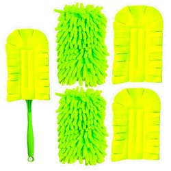 Febsow 4Pack Reusable Duster Compatible with Swiffer (Handle is Not Included) Microfiber 360 Heavy Duty Dusters Refills Washable Duster Pads for Cleaning Ceiling Fan Window
