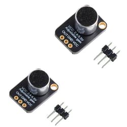 DIYmalls GY-MAX4466 Electret Microphone Amplifier Sensor Sound Module Adjustable Gain Breakout Board for Arduino (Pack of 2)