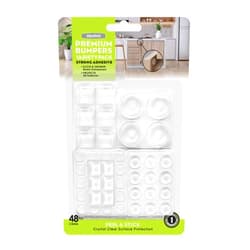 Slipstick Premium Adhesive Clear Bumper Pads 48 Piece Variety Pack, Round and Square Rubber Feet for Electronics, Cutting Boards, Cabinet Stoppers, Drawers, Furniture, Noise Damper Surface Protectors