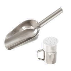 Great Northern Popcorn Company Popcorn Scoop and Seasoning Shaker Set – 2-Piece Stainless Steel Serving Accessories Kit with Scooper and Saltshaker Dredge by Great Northern Popcorn