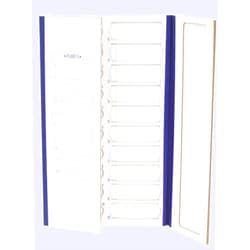 Heathrow Scientific HEA9913 HD9913 Cardboard Blue Trim Slide Tray, 20 Place, 208mm Length x 341mm Width x 9mm Height (Pack of 72)