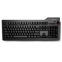 Das Keyboard 4 Professional Wired Mechanical Keyboard, Cherry MX Brown Mechanical Switches, 2-Port USB 3.0 Hub, Volume Knob, Aluminum Top (104 Keys, Black)