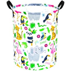 MAIZMZ Kids Hamper Baby Laundry Basket Nursery Storage Bins,Waterproof Clothes Organizer Gift Toy Box,Large Canvas Foldable Chest for Home/Dorm/Kitchen/Pet/Office/Closet/Shelf/Room Decor