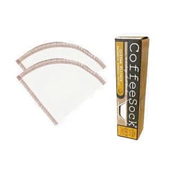 CoffeeSock 'The Original' Reusable Organic Cotton Coffee Filters - Made to fit BruTrek® (2 Filters) - Made in the USA - Ultra-Durable 1 Year Filter Set - Eco-Friendly Compostable Cloth
