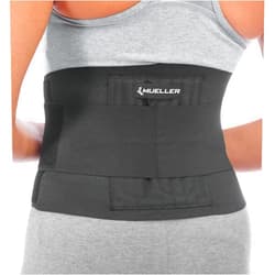 MUELLER Sports Medicine Adjustable Back Brace, Ideal for Upper and Lower Back Pain, Relief & Support for Men and Women, Strains, Sciatica, Scoliosis, Black