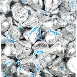 Tundras Hershey Kisses Milk Chocolate Candy, Approx.60 Pieces Silver Foil Wrap (in Tundras Sealed Bag)