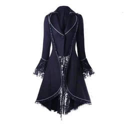 BNisBM Woman Spring Jacket Long-sleeved Vintage waist Back Stitching OverCoat Lace Women Bandage Jacket Women's Coat