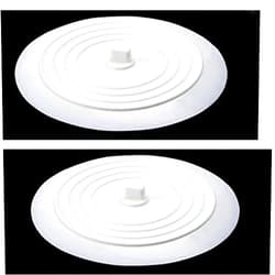 Qishing 2 Pack Bath Tub Stopper,Large Sink Stopper, Drain Plug Hair Stopper Flat Suction Cover with Strong Suction, Universal Fit, for Kitchen, Bathroom and Laundry.
