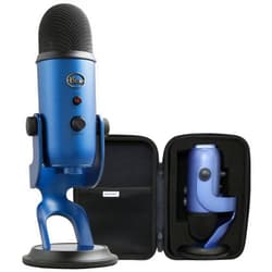 Certified Brands Logitech for Creators Blue Yeti USB Microphone for PC, Podcast, Gaming, Streaming - 4 Pickup Pattern, Plug and Play Condenser Computer Mic, Midnight Blue with Signature Series Waterproof Travel Case