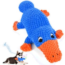 Vitscan Squeaky Dog Toys for Aggressive Chewers Large Breed, Large Dog Toys for Big Dogs, Stuffed Platypus Tough Plush Dog Toy,Interactive Dog Chew Toy/Puppy Chew Toys/Pet Toys for Small Dogs