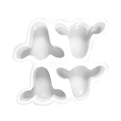 Lashicorn 4 Cow Animal Western Freshie Silicone Tray Mold | Vent Clip Size 4.5