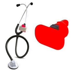 StatGear Stethoscope Tape Holder - Medical Items for Nurses, Paramedics, EMT, EMS - Red