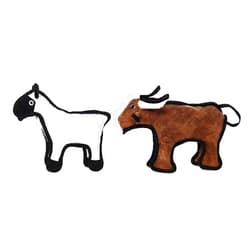 TUFFY - World's Tuffest Soft Dog Toy - Barnyard Sheep - NO Squeakers - Multiple Layers. Made Durable, Strong & Tough. Interactive Play (Tug, Toss & Fetch). Machine Washable & Floats. (Combo Pack)