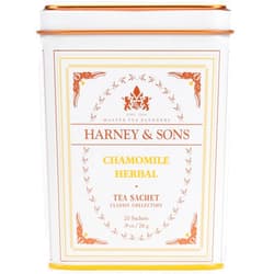 Harney & Sons Chamomile Herbal Tea, Classic Tin, 20 Sachets, white