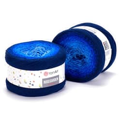 YarnArt Yarn Art Flowers Rosegarden 100% Cotton 250gr 8.80 oz 1094yds Multicolor Cotton Yarn Rainbow Crochet Yarn Spring Summer (325)