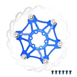 DJC Components DJC Bike Brake Disc Rotor MTB Floating Brake Disc 160mm 180mm 203mm with 6 bolts Road Bike MTB BMX Steel Aluminum Brake Disc (3# blue, 180mm)