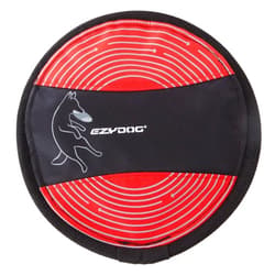 EzyDog Fido Flyer Dog Disc Frisbee Toy - Heavy Duty Nylon-Reinforced Webbing for Durability - Lightweight and Perfect for Fetching, Running and Exercise - Designed for Small, Medium and Large Dogs