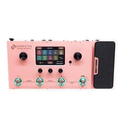 Hotone Ampero MP-100 Guitar Bass Amp Modeling IR Cabinets Simulation Multi Language Multi-Effects with Expression Pedal Stereo OTG USB Audio Interface(Pink Limited Edition)