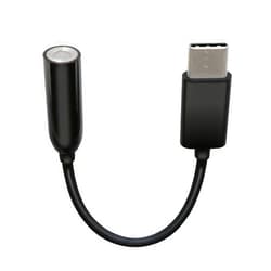 Elecom Type-C to 4 Pole Earphone Terminal Conversion Cable, Black