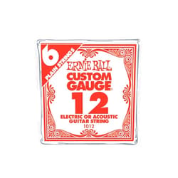 Ernie Ball Nickel Plain Single Guitar String .012 6-Pack
