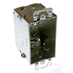 RACO Hubbell-Raco 518 2-1/2-inch Deep, Gangable MC/BX Cable Clamps, with Plaster Ears, 3-Inch by 2-Inch Switch Box, Silver,Gray